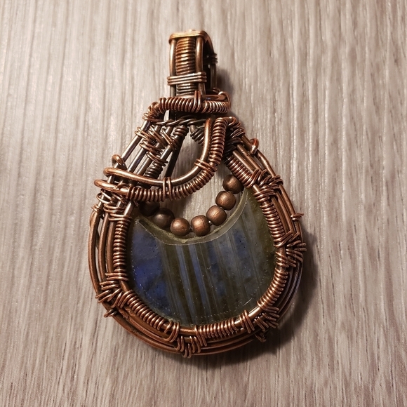766- Labradorite Pendant Necklace Handmade NWT - Picture 4 of 5